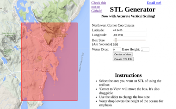 Chamberlin’s open source computer program allows anyone to make 3-D models of the earth’s surface. In this case, it’s Camden Hills State Park.