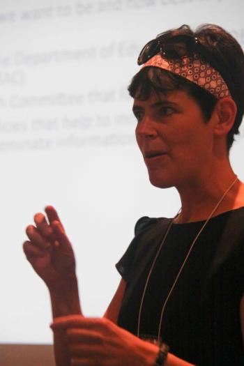 Heidi O'Donnell presenting at a National Leadership Conference