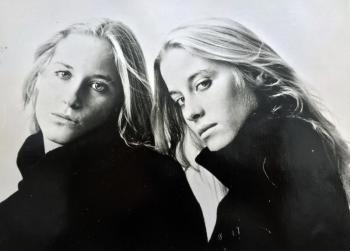 Andy Bielli, left, and identical twin sister Adele were models in New York City when in their 20s. No surprise there. Courtesy of Jeff Savastano
