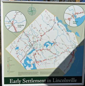 The map of old homes in Lincolnville. (Photo by Holly S. Edwards)