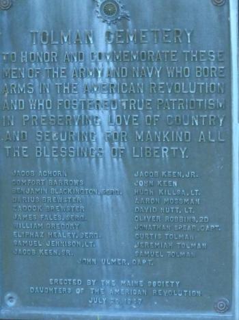 Plaque honoring 21 Revolutionary War soldiers. (Photo by Sarah Thompson)