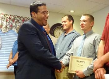 Ceremony for first STRIVE Northern New England graduating class. (Photo by Erica Thoms)