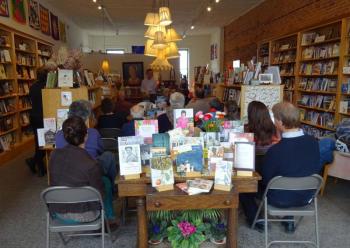 Maine Poet Laureate Stuart Kestenbaum reads from his newly released anthology at Left Bank Books. (photo by Erica Thoms)
