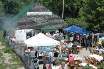 The annual Damariscotta Mills Fish Ladder Restoration Festival. Courtesy of Russ Williams via Boothbay Register