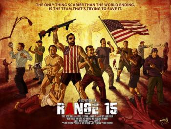 Comic artist and cast member David Snider created this poster for the new crowd-funded indie movie Range 15, which is described as a zombie comedy with combat veterans reflecting the real, non-Hollywood-filtered attitude, language, camaraderie and humor they all shared. In other words, this is not your mother’s zombie movie, and the trailer is NSFW. (Courtesy David Snider)