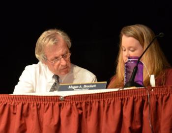 Rockport Town Manager Rick Bates and Finance Director Megan Brackett. (Photo by Lynda Clancy)