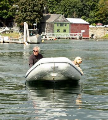 Weekdays, Rick Bates is the Rockport Town Manager, but come weekends, especially Labor Day, he is an integral part of the schooner maneuvering team in Camden, as well as owner of the 60-foot schooner ‘little’ Appledore. (Photo by Holly S. Edwards)