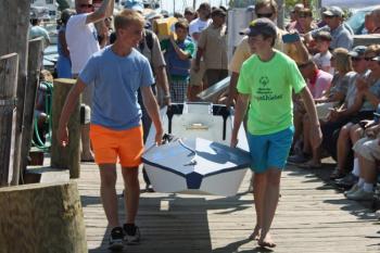Team Just 4 Fun, Aiden Darling of Yarmouth and Havana Lyman of Camden. (Photo by Holly S. Edwards)