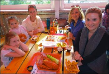 Evelyn, Lydia and Cheselle and Joanna Galkowski with Tia O’Hara all from Owls Head