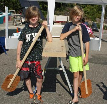 From left, Brennan and Colin Wright, co-captains of Team Sinking Turkey.