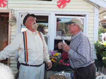 From left, Capt. Doug Lee, of the schooner Heritage, and Capt. Jim Sharp, of too many schooners to list!