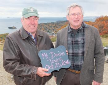 Chip Laite with Walt Whitcomb, commissioner of the Maine Department of Agricultural, Conservation and Forestry.