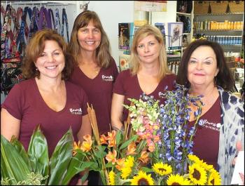 Flowers by Hoboken staff left to right Lisa Farley, Krista Tolman, Jennifer Neal and Sharon Heck