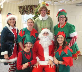 The movie ‘Elf’ was the theme at First National Bank in Rockport. Sue Ferrier, Jacob Dodge Brooke Fournier, Angie Parent, Carey Rapp, Laura Gillman and Jennifer Stewart. Visions of sugar plums are still dancing in my head.