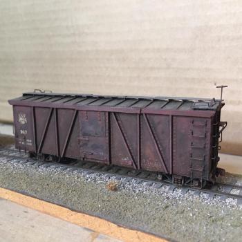 The tiny E.B.T boxcar. Every year “Friends of the East Broad Top” give an award. Since only one other offering was up against mine, I figured I had a chance. The fact the model competing against my boxcar looked like a half-eaten Twinkie on toy train trucks, I will not comment on at this time. Cheers to the winner!