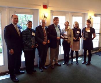 Greg Dufour, Camden National Bank; Sharon Goguen, Broadreach Family & Community Services; Dr. Richard Corbin, Oasis Free Clinics; Dr. Allan S. Teel, ElderCare Network of Lincoln County; Elizabeth A. McLellan, Partners for World Health; Annemarie Albiston, Aphasia Center of Maine; and Katie Wallace, The Locker Project.