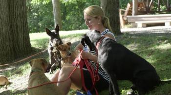 Caroline Canning loves dogs, and saves their lives. Courtesy of Caroline Canning