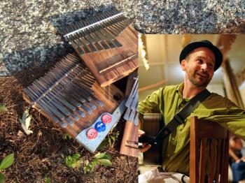 Brendan Taaffe, musician and performer, combines old-time ballads with traditional Zimbabwean rhythms of the mbira, pictured, an African thumb piano. (Photos courtesy Brendan Taaffe)