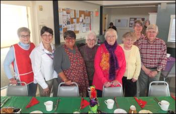 Members of St. Peter’s Church, Nancy Crockett, Rhonda Hart, Brenda Garrison, Vicky Haskell, Gloria Young, Joan Alex, Marylyn Sockwell and Steve Alley