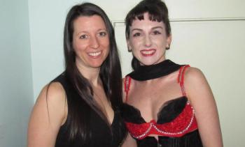 Dance instructor Jenny Cobuzzi (left) and burlesque enthusiast Rae MacNair (right) help coordinate interest in reviving the dance in the Midcoast. (Photo by Kay Stephens)