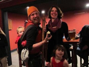 Zachary and Jami Fowler, Sparrow 1, and Abby, 4. Photoby Kay Stephens