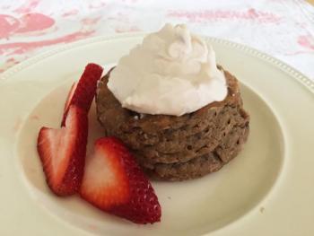 A chocolate biscuit with strawberries and whipped cream is, like, totally decadent. SUZI THAYER/Boothbay Register