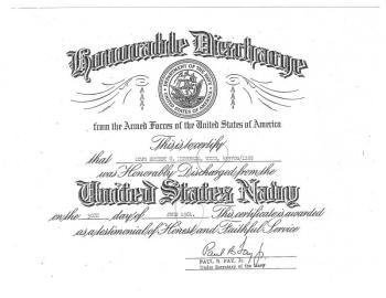 Honorable Discharge. (Photos courtesy of Long Funeral Home)