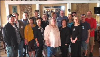 Rockland Maine Street volunteers: Back row, from left, Dana McKinney, John Jeffers, Nancy Jeffers, Cynthia Powell, Janet Page, Gordon Page, Larry Reed and Chris Raye; Front row, from left, Joseph Corrado, Laurie Smith, Megan Williams, Beth McKinney, Karyn Rizzo, Sierra Dietz, Rhonda Nordstrom and Tom Rizzo.