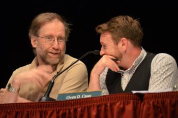 Rockport’s newly elected Select Board Chairman Ken McKinley and Vice Chairman Owen Casas. (Photo by Lynda Clancy)