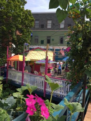 River Ducks Ice Cream is just over the footbridge and adds an additional element of cheerful color. (Photo: Jenna Lookner)