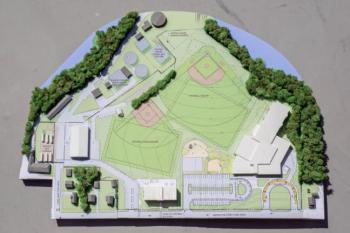 The site plan of the new school