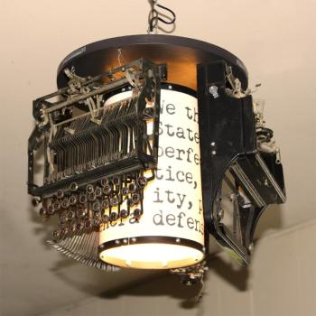 Royal Typewriter Ceiling Light. (Photo courtesy Maurice Klapfish)