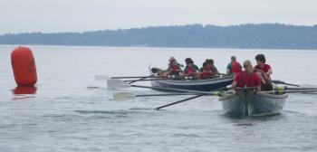 The first annual youth rowing regatta was held later in th afternoon, and consisted of two teams. (photo courtesy of Jeffrey R. Mabee)