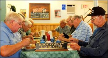 Left side: David Heckman, Don Grinnell, John Talbot, Fred Peabody. Right side: Gilbert Lane, Edgar Moody, Ronald Luce and Alford Tolman.