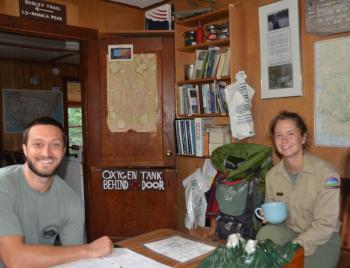 Ian Lookabaugh and Elise Goperud, Baxter State Park rangers.