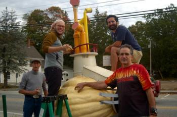 Jacques Vesery and crew recreate the Beatles’ “Yellow Submarine.” ART MAYERS/Boothbay Register