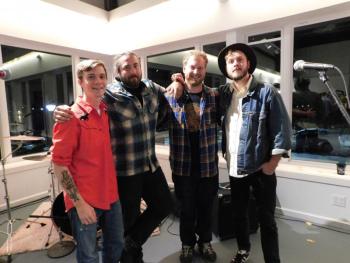 Band members (left to right): Ryan Curless, Chris Ross, Caleb Sweet, and Zachary Bence. (photo by Erica Thoms)