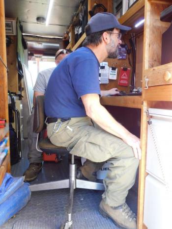 Members of the Waldo County Emergency Management Team on scene. (photo by Erica Thoms)
