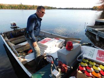 Chief Gillespie prepares to leave with supplies. (photo by Erica Thoms)
