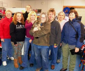 Left to right "Team Myla"
Martha Johnston, Ariel Patten,(back) Katie Hemenway, Beth Earl, Jean Stevens with Myla, Mary Butler, Diane Gallant-Marion and Kathleen Thornton. (Photo courtesy Mary Butler)