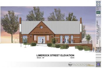 The view of the library from Limerock Street.