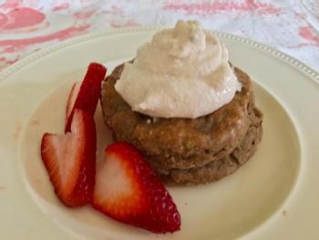 If you’re in the mood for just a sweet breakfast with coffee, try a chocolate biscuit with sliced strawberries and whipped cream. SUZI THAYER/Boothbay Register