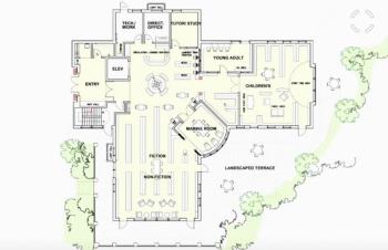 The main library floor plan.