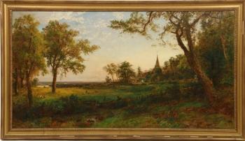 Jasper Cropsey’s (NY, 1823-1900) painting “Gray’s Elegy at Stoke Poges” is one item in the February auction at Thomaston Place. Courtesy of the venue Jasper Cropsey (NY, 1823-1900)