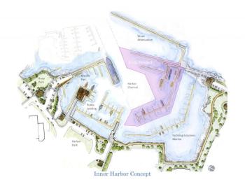 The area in pink is the primary project Yachting Solutions is focused on.