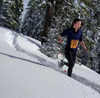 At the 2017 National Snowshe Championships in Bend Oregon. (Photo courtesy Annika Rogers)