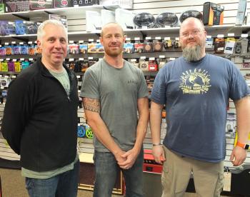 Mac Economy, Ryan Lawrence (owner of Queen Bee Laundry) and Harvey Curtis
