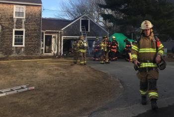 Camden Assistant Fire Chief Andrew Lowe was the first on scene at the morning fire in Camden.