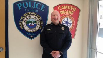Paul Thompson, new patrol officer at the Camden Police Department. (Photo by Sarah Shepherd)