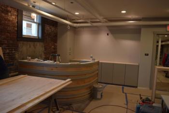 Earth Flow + Fire reception desk. Photo courtesy Amanda Roberson Austin